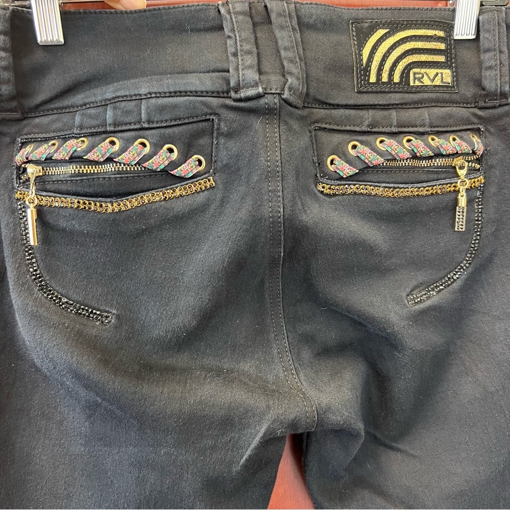 REVEL Vintage RVL Jeans Size 14 Black Skinny Lift Technology Colombian Stretch - Picture 6 of 12